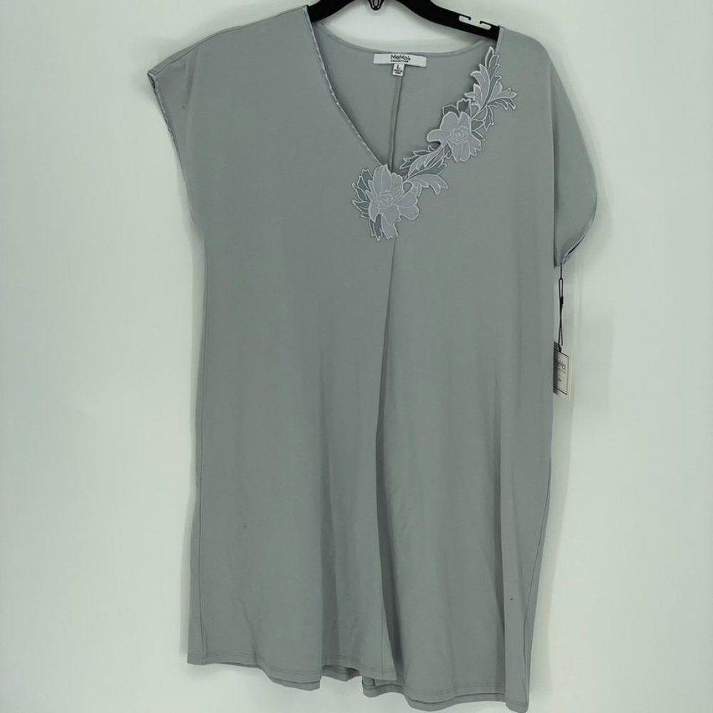 MeMoi Collection Lace Applique Sleep Shirt